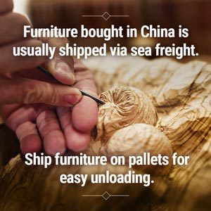 A piece of wood furniture being carved by hand