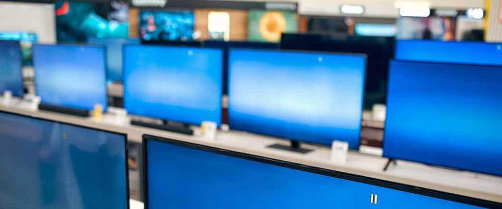 Rows of computer monitors