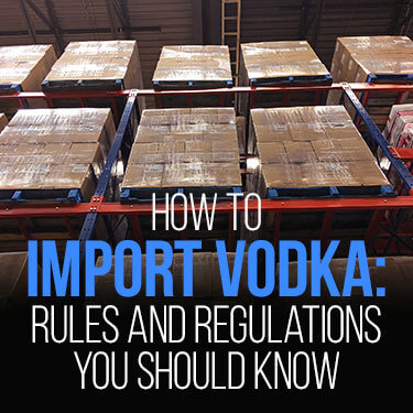 How to import vodka to the US - Clingwrapped pallets sit in a warehouse