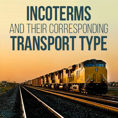 A train traveling down train tracks like in the photo is a form of ground shipping that is prescribed by certain types of incoterms