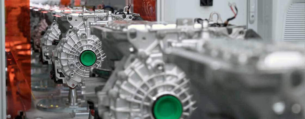 A line of manufactured EV components