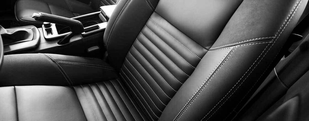 leather seats in a vehicle