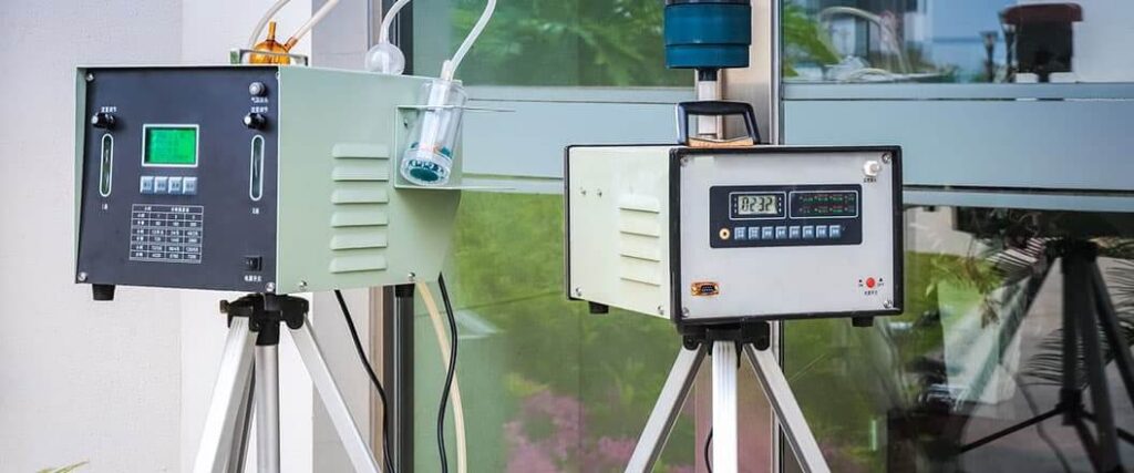 Air quality sensors outside of a building