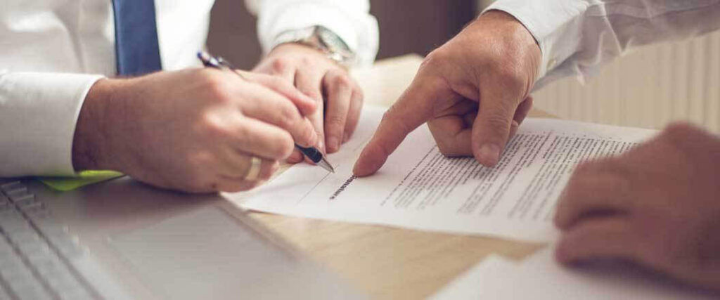 A contract being signed.