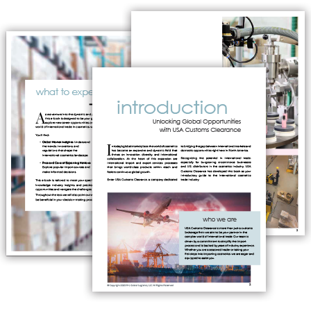 Sample of Cosmetics eBook with pages overlapping