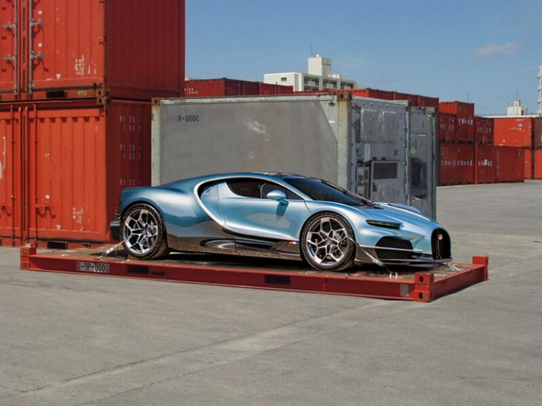 Image depicts how customs brokerage services help import high-value goods, like foreign cars.