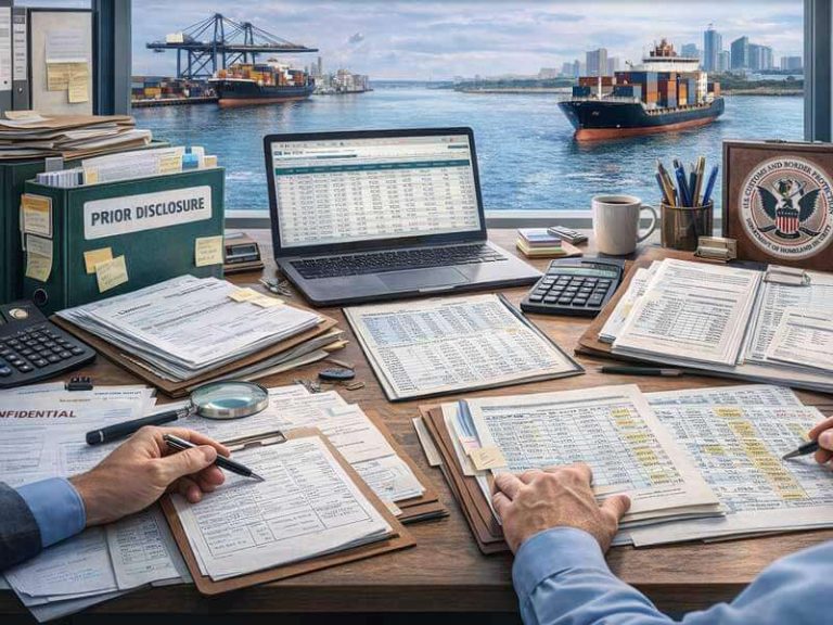 Customs brokers working on a prior disclosure for an importer. It's relevant because the purpose of the article is to explain prior disclosure